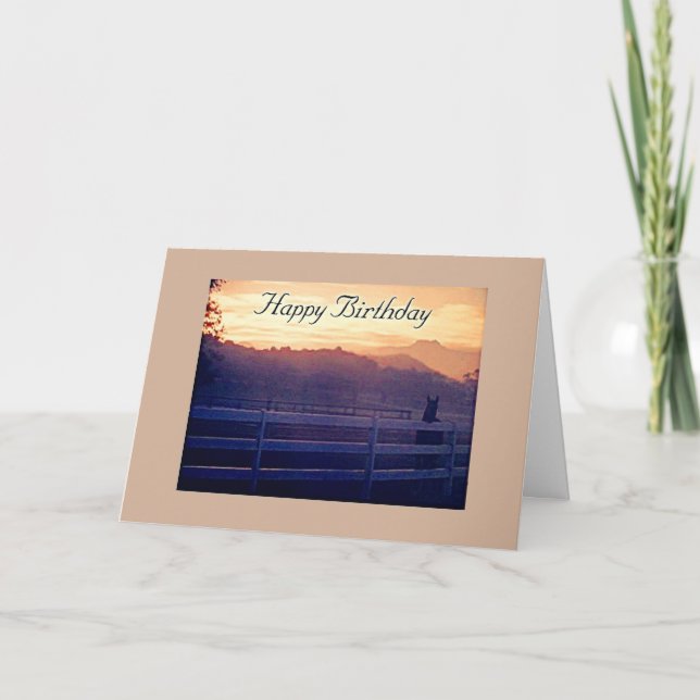 CARTÃO ANIVERSÁRIO DE HORSE LOVER = PARA ALGUÉM MUITO ESP (Frente)