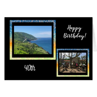 Cartão Aniversário de Imagens Fotográficas Idade