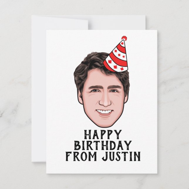 CARTÃO ANIVERSÁRIO DE JUSTIN TRUDEAU (Frente)