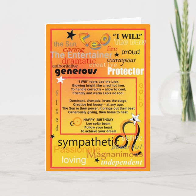 CARTÃO ANIVERSÁRIO DE LEO (Frente)