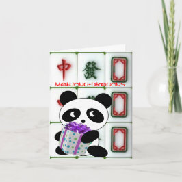 Cartão Aniversário de Mahjong-dragons