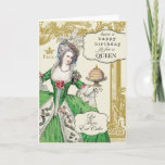 Cartão Aniversário de Marie Antoinette<br><div class="desc">Uma imagem colorida de Marie Antoinette de uma placa de forma do século XVIII. Um cartão de aniversário especial para ela.</div>