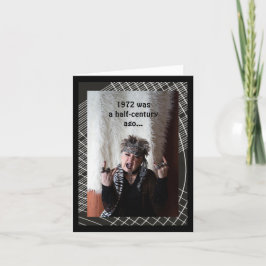 Cartão Aniversário de meio século divertido