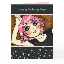 Aniversário de Menina com Cabelo Rosa e Diamantes