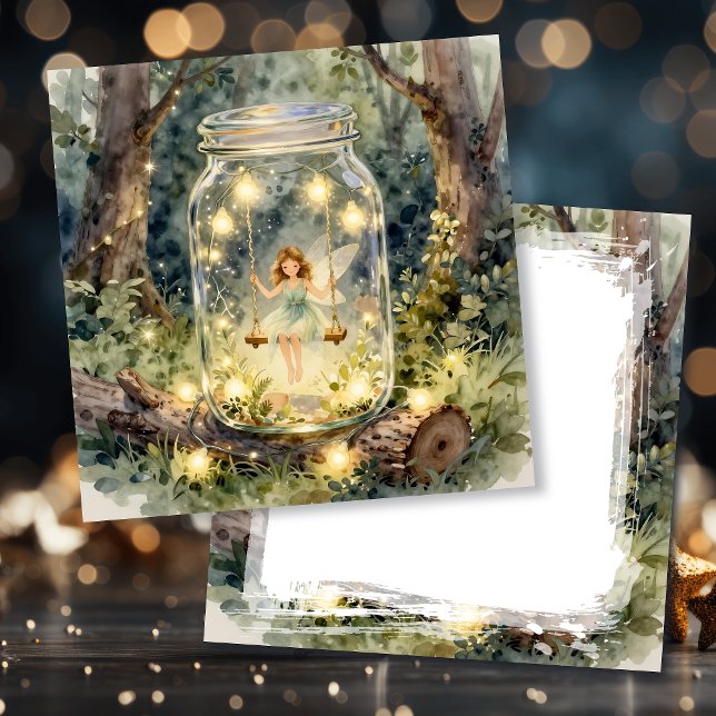 Cartão Aniversário de Menina com Tema de Fada Encantada (Criador carregado)