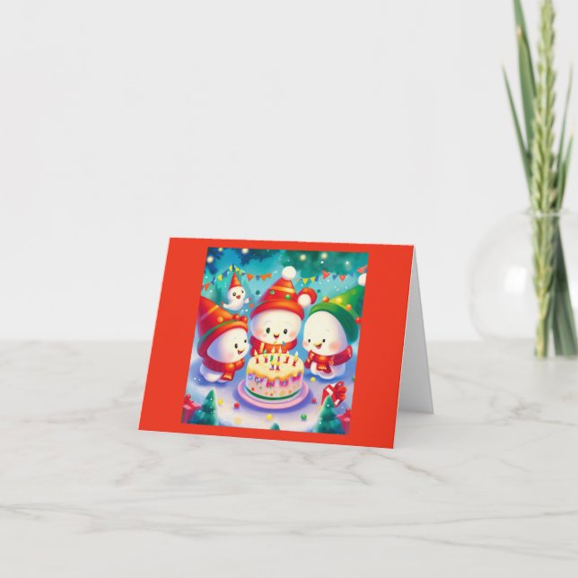Cartão Aniversário de Natal 6 (Frente)