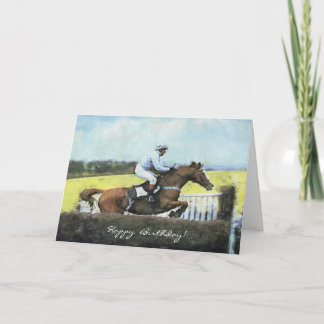 Cartão aniversário de Newbury steeplechase