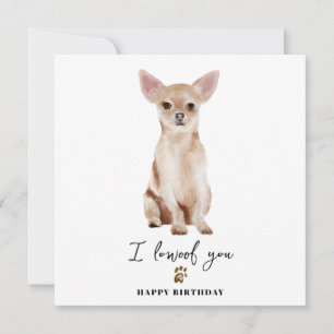 Cartão Aniversário de Pets Cachorro Chihuahua Mãe Filhote