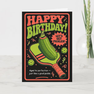 Cartão Aniversário de Pickleball Engraçado Humor de Pickl