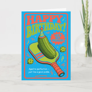 Cartão Aniversário de Pickleball Engraçado Humor de Picle