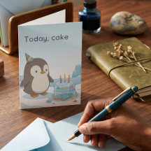 Aniversário de Pinguim | Hoje, Bolo | Aniversário