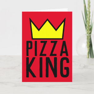 CARTÃO ANIVERSÁRIO DE PIZZA KING, ADEQUADO PARA ENQUADRA