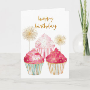 Cartão Aniversário de Pretty Cupcake