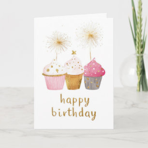 Cartão Aniversário de Pretty Cupcake