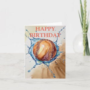 Cartão Aniversário de Splash de Aquarela para Amantes de