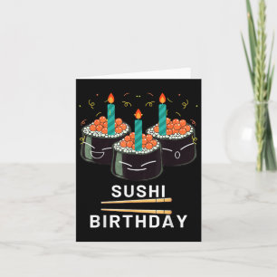 Cartão Aniversário De Sushi Para Presentes Homens Mulhere