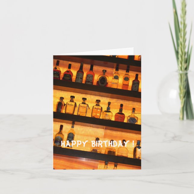 Cartão Aniversário de Tequila (Frente)