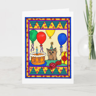 CARTÃO ANIVERSÁRIO DE YORKIE