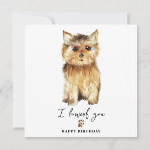 Cartão Aniversário de Yorkshire Terrier Mãe Cachorro Pets