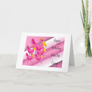 Cartão Aniversário Deseja Da Gangue