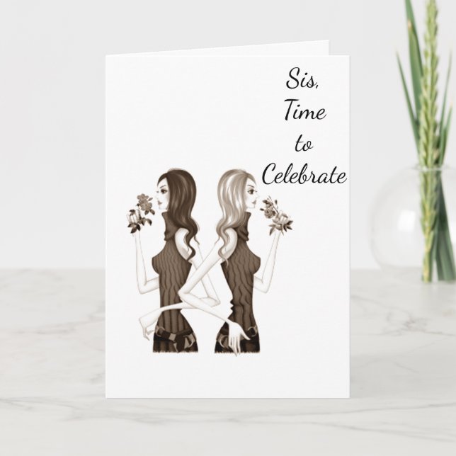 CARTÃO ANIVERSÁRIO DESEJA MINHA ***IRMÃ*** (Frente)