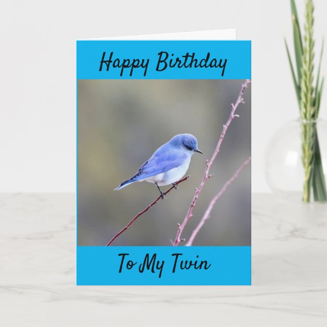 CARTÃO ANIVERSÁRIO DESEJA MINHA **IRMÃ GÊMEA** (Frente)