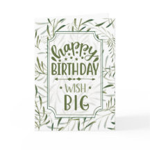 Aniversário Desejo Grande Folga Botânica Verde