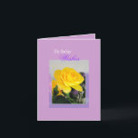 Cartão Aniversário, desejos<br><div class="desc">único rosa amarelo</div>