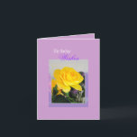 Cartão Aniversário, desejos<br><div class="desc">único rosa amarelo</div>