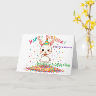 Cartão Aniversário Divertido e Fofo com Cupcake 
