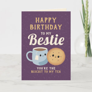 Cartão Aniversário Divertido Melhor Amiga Feliz Cute