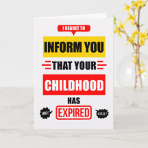 Aniversário Divertido Sua Infância Expirou