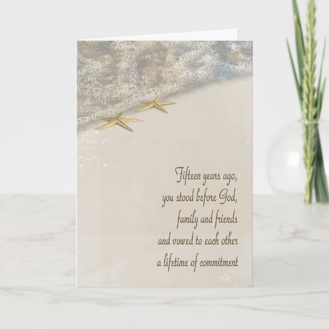 Cartão Aniversário do 15 de Starfish (Frente)