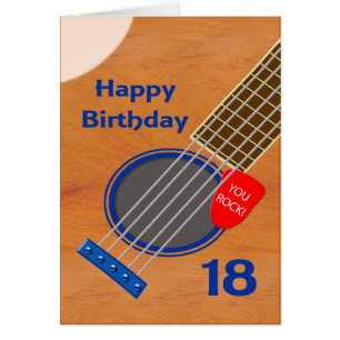 Cartão Aniversário do 18º Aniversário do Jogador de Violã