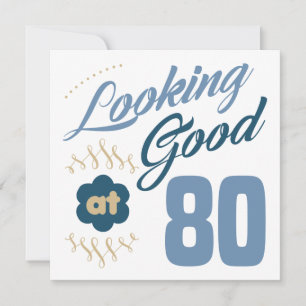 Cartão aniversário do 80 que olha bom