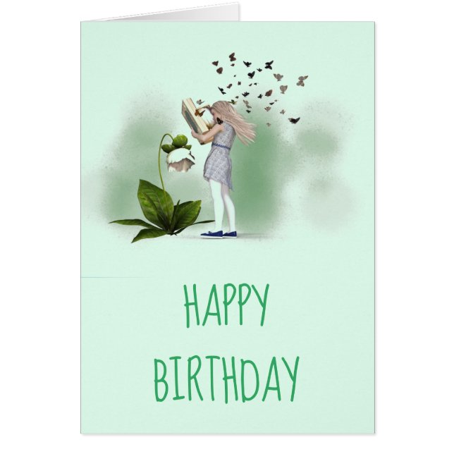 Cartão Aniversário do amante do livro de quadrinhos de um (Frente)