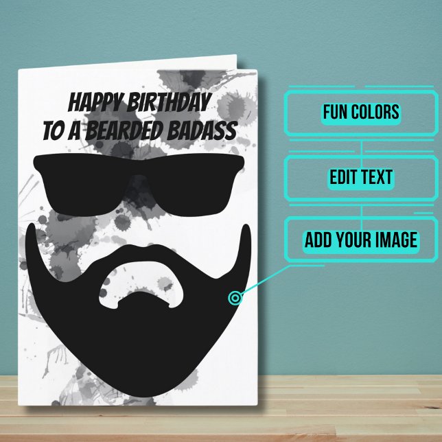 Cartão Aniversário do Amigo Engraçado (This funny card is specifically for the friend in your life with the awesome beard. )