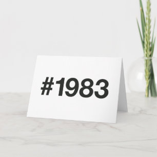 Cartão Aniversário do Aniversário do Aniversário de 1983