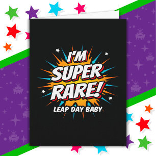 Cartão Aniversário do Ano Leap Aniversário do Dia do Salt