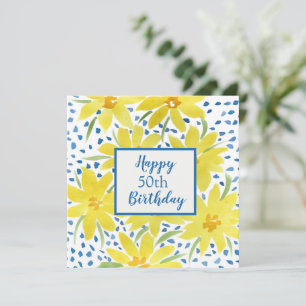 Cartão Aniversário do Ano Personalizado do Buquê de Marga