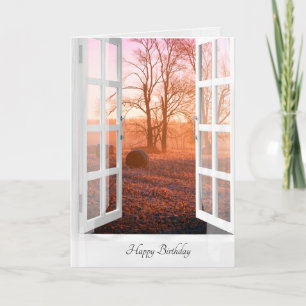 Cartão Aniversário do Autumn Hay Bales