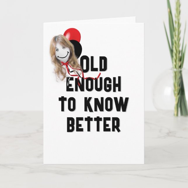 Cartão Aniversário do Balão de Aniversário para ficar mai (Frente)