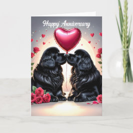 Cartão Aniversário do Cachorro da Terra Nova