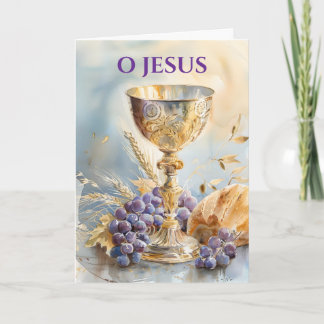 Cartão Aniversário do Cálice da Ordenação Sacerdotal Hóst