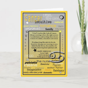 Cartão ANIVERSÁRIO DO cancer
