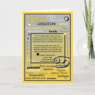 Cartão ANIVERSÁRIO DO cancer