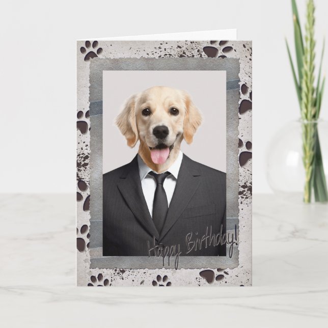 Cartão Aniversário do Cão (Frente)
