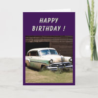 Aniversário do carro 1950 abandonado