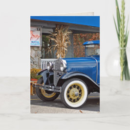 Cartão Aniversário do carro vintage