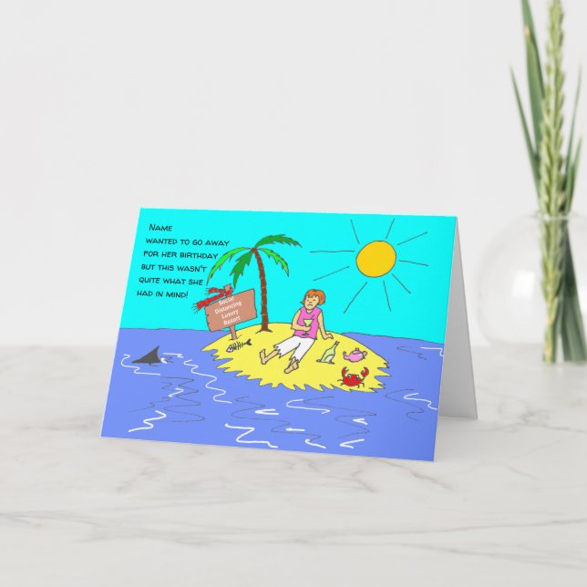 Cartão Aniversário do Cartoon Engraçado das Mulheres (Frente)